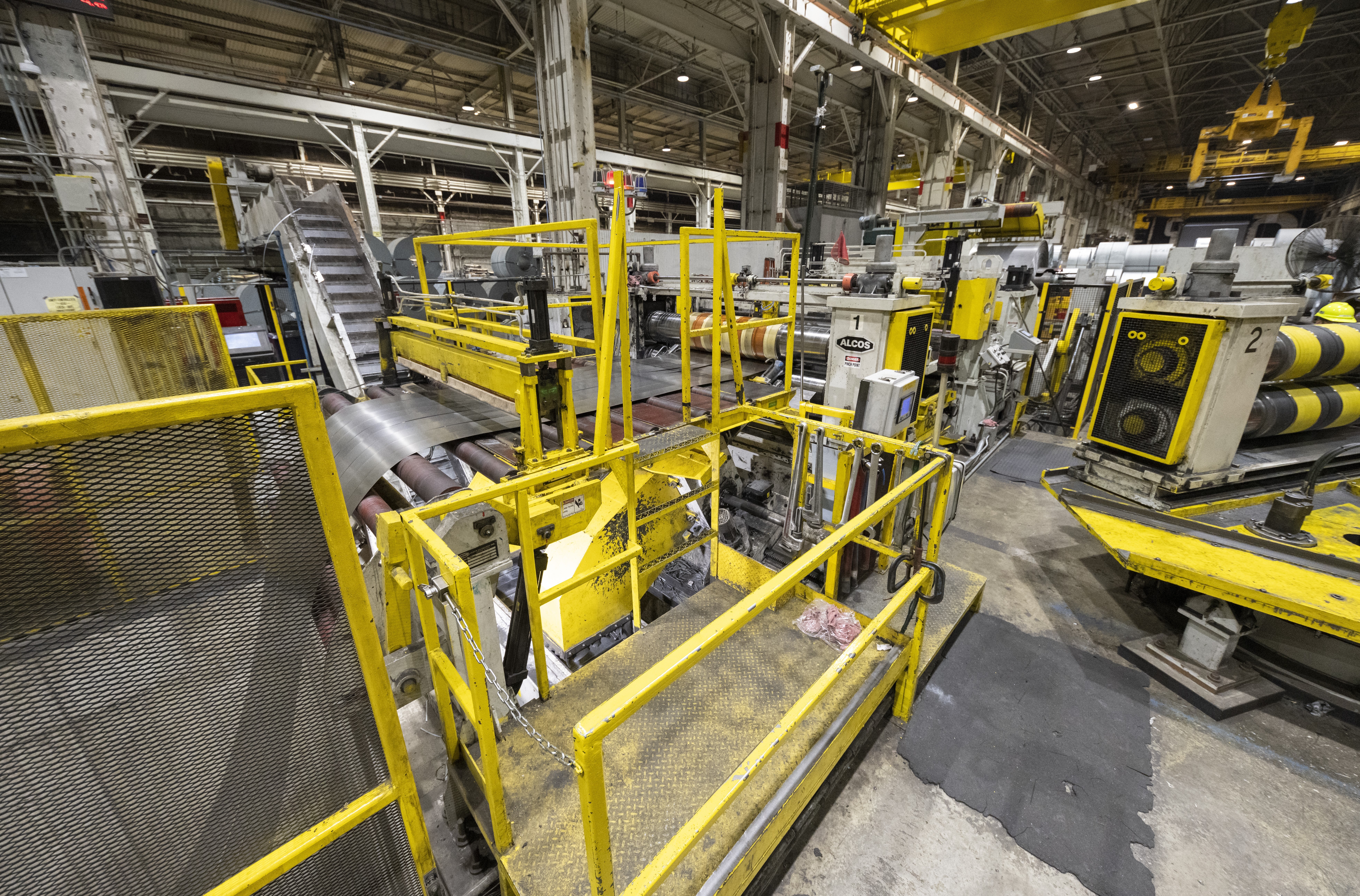 Heidtman Steel East Chicago Processing Line Steel processing line with machinery at Heidtman Steel East Chicago facility.